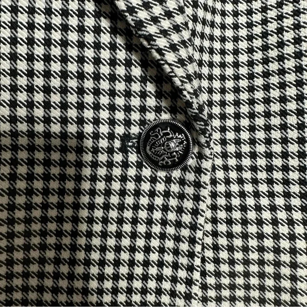 Rachel Zoe Houndstooth One Button Blazer Size Large - Picture 4 of 9